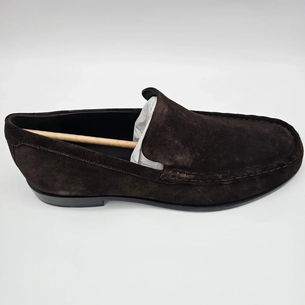 Vince Men's Miles Suede Moccasin-style Loafer‎ Slip on Shoes Cocoa Brown 11.5 M